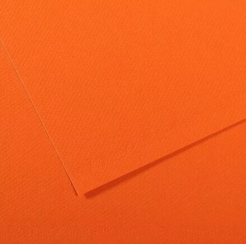 Barevný papír CANSON MI-TEINTES 21x29,7cm formát A4 (160g/m2) - 48 odstínů - 453 - Orange