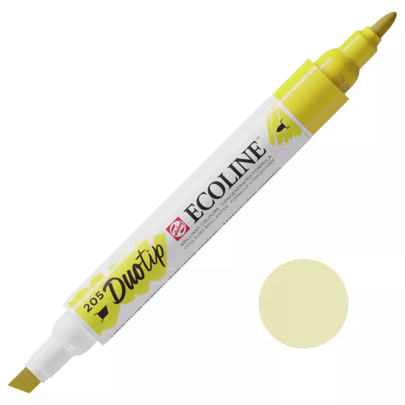 Fixy Ecoline Duotip - varianty - 205 Lemon Yellow