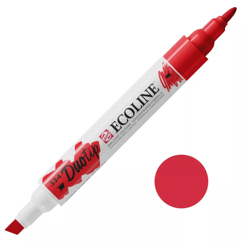 Fixy Ecoline Duotip - varianty - 334 Scarlet