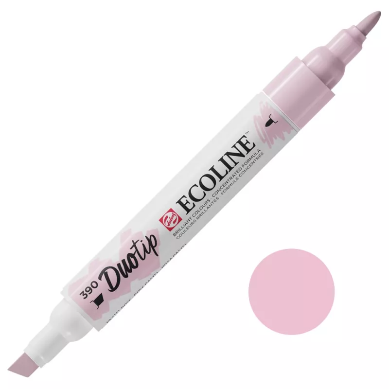 Fixy Ecoline Duotip - varianty - 390 Pastel Rose