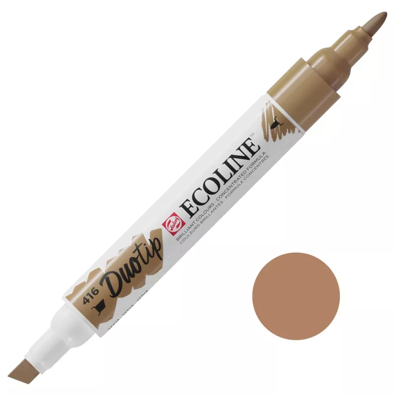 Fixy Ecoline Duotip - varianty - 416 Sepia