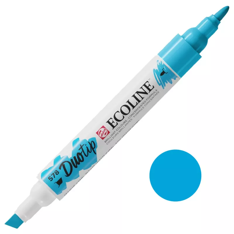 Fixy Ecoline Duotip - varianty - 578 Sky Blue Cyan