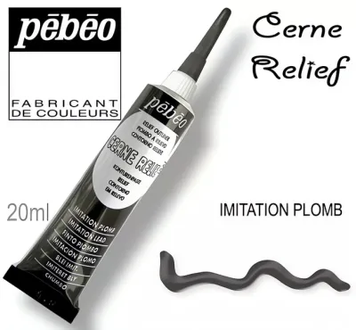 Kontura CERNE RELIEF č.772 (Pébéo) - 20ml olověná