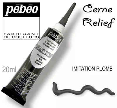 Kontura CERNE RELIEF č.772 (Pébéo) - 20ml olověná