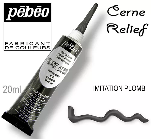 Kontura CERNE RELIEF č.772 (Pébéo) - 20ml olověná Pebeo