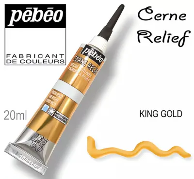 Kontura CERNE RELIEF č.773100 (Pébéo) - 20ml královská zlatá