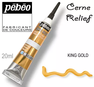 Kontura CERNE RELIEF č.773100 (Pébéo) - 20ml královská zlatá