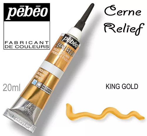 Kontura CERNE RELIEF č.773100 (Pébéo) - 20ml královská zlatá Pebeo