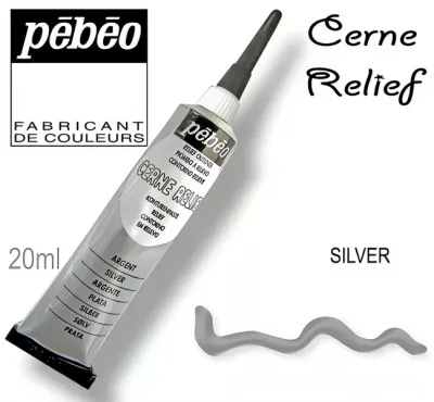 Kontura CERNE RELIEF č.774 (Pébéo) - 20ml stříbrná 