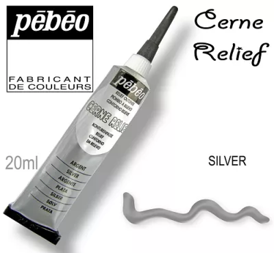 Kontura CERNE RELIEF č.774 (Pébéo) - 20ml stříbrná 