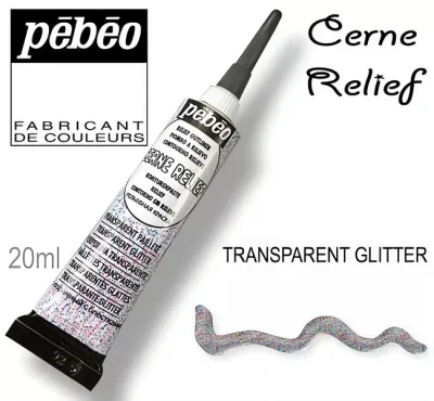 Kontura CERNE RELIEF č.775020(Pébéo) - 20ml průhledná glitr