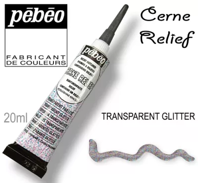 Kontura CERNE RELIEF č.775020(Pébéo) - 20ml průhledná glitr