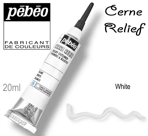 Kontura CERNE RELIEF č.778(Pébéo) - 20ml bílá Pebeo