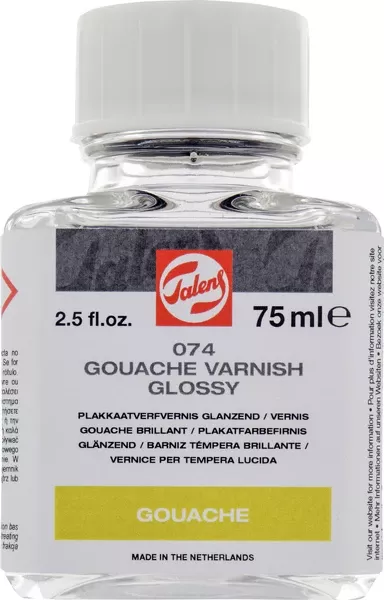 Lesklý závěrečný lak na kvašové barvy - Royal Talens - 75 ml