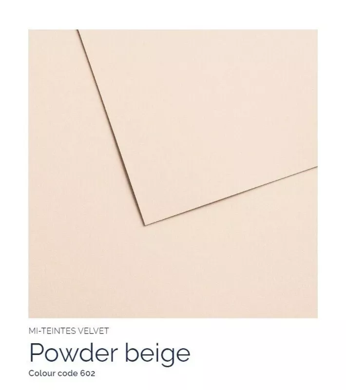 Mi-Teintes VELVET sametový pastel papír 430g 50x65 - varianty - 602 BEIGE Canson