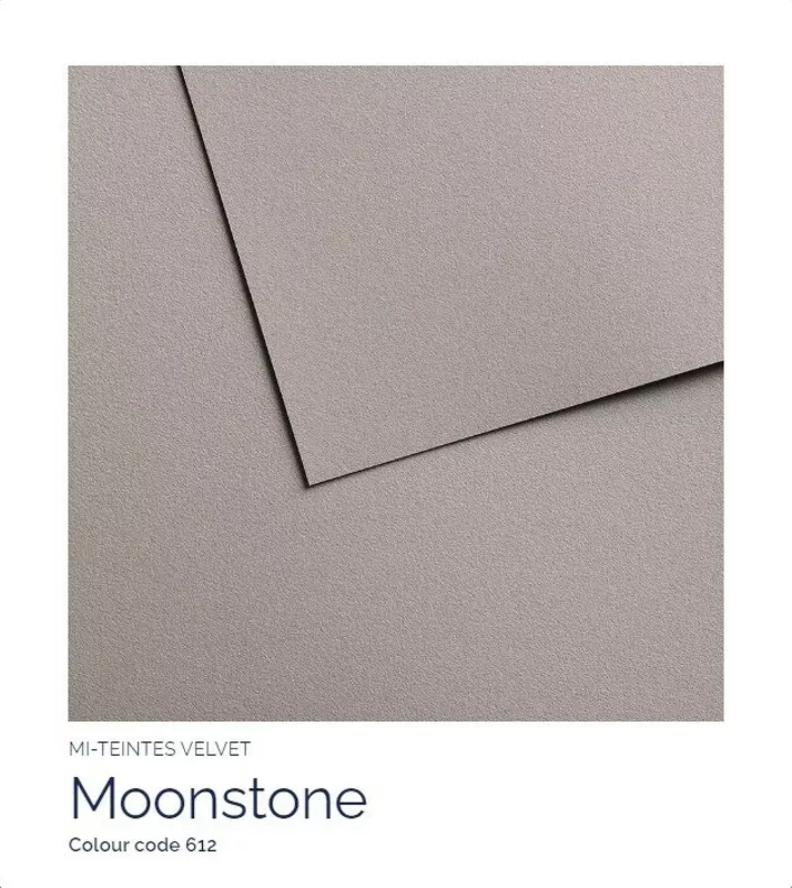 Mi-Teintes VELVET sametový pastel papír 430g 50x65 - varianty - 612 Light Grey Canson
