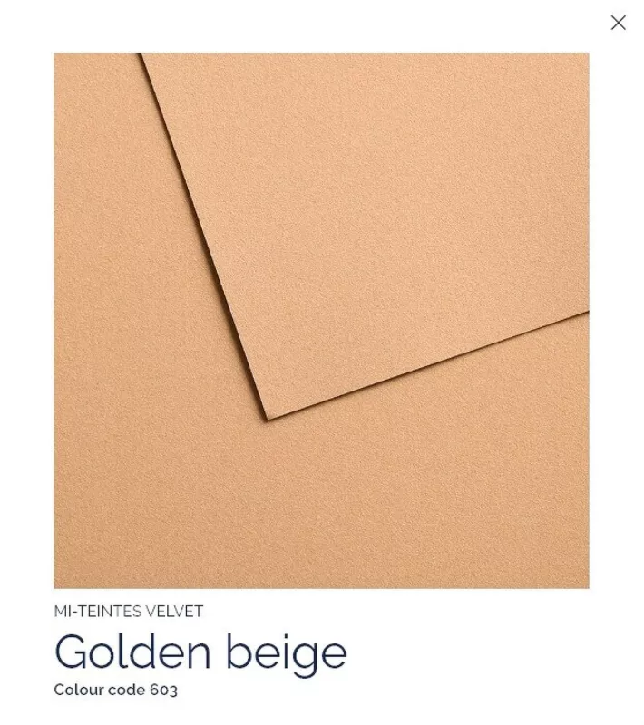 Mi-Teintes VELVET sametový pastel papír 430g 50x65 - varianty - 603 Golden Beige Canson