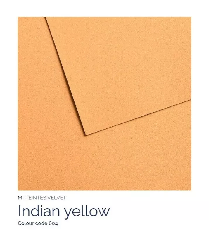Mi-Teintes VELVET sametový pastel papír 430g 50x65 - varianty - 604 Indian Yellow Canson