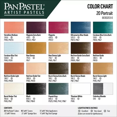 PanPastel Portrait Set - sada pro kresbu portrétů, 20 odstínů NEW odstíny