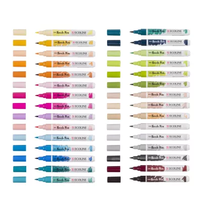 Sada 30 kusů Ecoline Brush Pen - dodatečné odstíny (NEW)