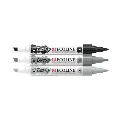 Sada Ecoline Duo Tip Black-Grey - 3ks