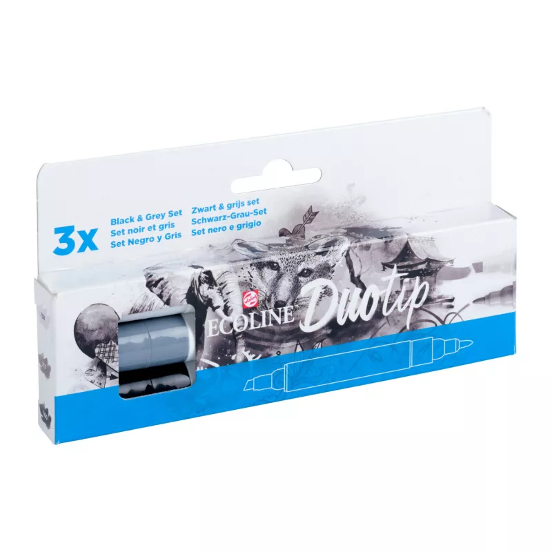 Sada Ecoline Duo Tip Black-Grey - 3ks