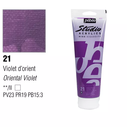 Studio Acrylics Pébéo 100 ml - varianty - 21 Oriental Violet Pebeo
