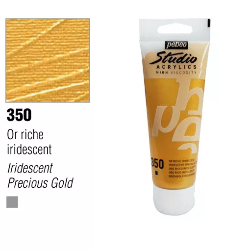 Studio Acrylics Pébéo 100 ml - varianty - 350 Rich Gold Pebeo