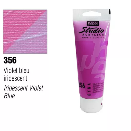 Studio Acrylics Pébéo 100 ml - varianty - 356 Iridescent Violet-Blue Pebeo