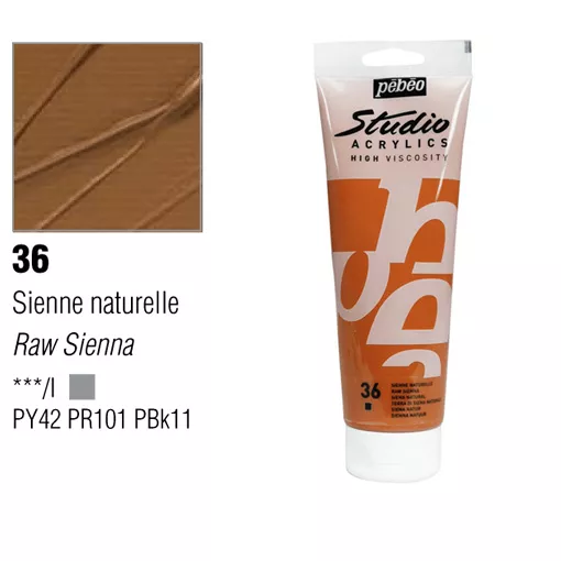 Studio Acrylics Pébéo 100 ml - varianty - 36 Raw Sienna Pebeo