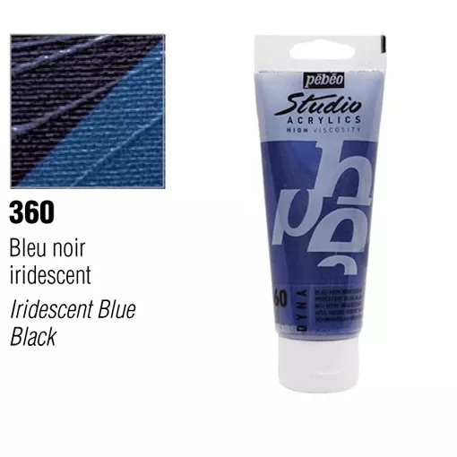 Studio Acrylics Pébéo 100 ml - varianty - 360 Iridescent Blue-Black Pebeo