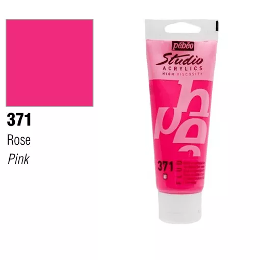 Studio Acrylics Pébéo 100 ml - varianty - 371 Fluorescent Pink Pebeo