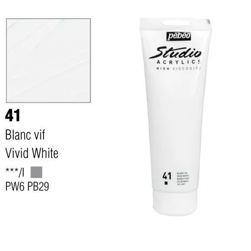 Studio Acrylics Pébéo 100 ml - varianty - 41 Vivid White Pebeo