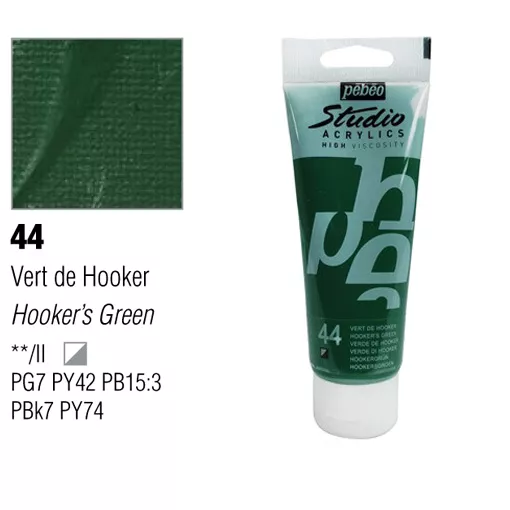 Studio Acrylics Pébéo 100 ml - varianty - 44 Hookers Green Pebeo