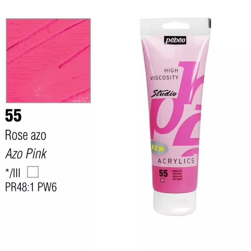 Studio Acrylics Pébéo 100 ml - varianty - 55 Azo Pink Pebeo