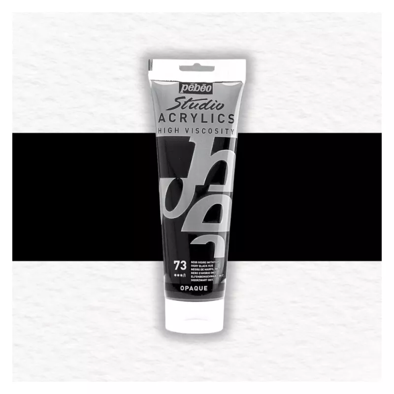 Studio Acrylics Pébéo 100 ml - varianty - 73 Ivory Black Hue Pebeo