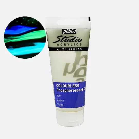 Studio Acrylics Pébéo 100 ml - varianty - Phosphorescent Gel Green Pebeo