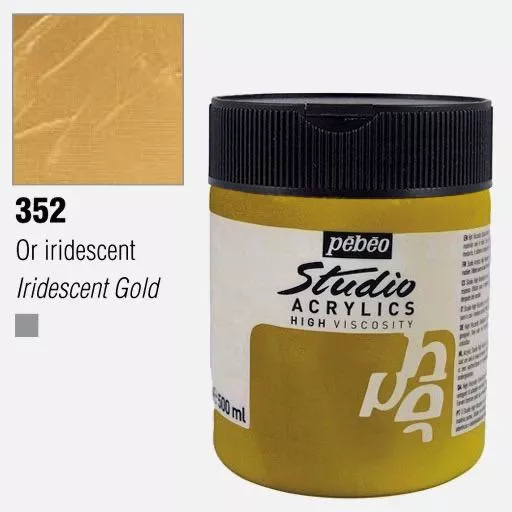 Studio Acrylics Pébéo 500 ml - varianty - 352 Gold Pebeo