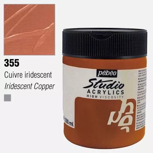 Studio Acrylics Pébéo 500 ml - varianty - 355 Copper Pebeo