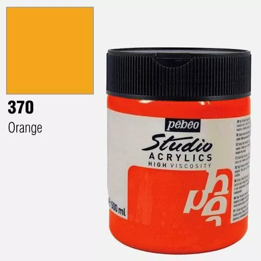 Studio Acrylics Pébéo 500 ml - varianty - 370 Fluorescent Orange Pebeo
