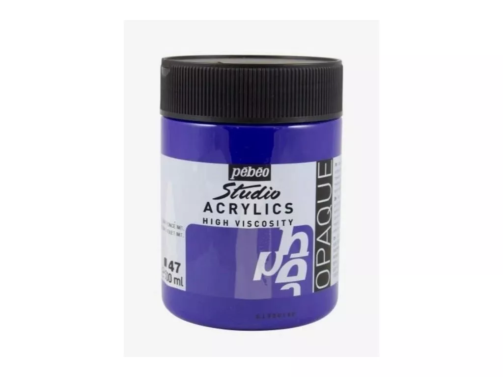 Studio Acrylics Pébéo 500 ml - varianty - 47 Dark Cobalt Violet Hue Pebeo