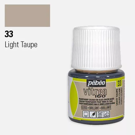 VITREA - vypalovací barvy na sklo (Pébéo) 45ml - jednotlivé odstíny - Světle šedivá 33 Pebeo