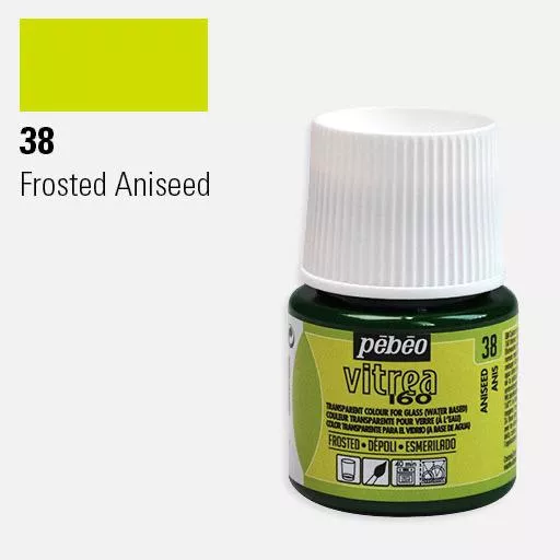 VITREA - vypalovací barvy na sklo (Pébéo) 45ml - jednotlivé odstíny - Matná zelená anýz 38 Pebeo