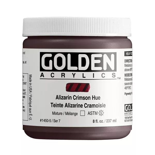 Akrylová barva Golden HEAVY BODY 237 ml - varianty - Alizarin Crimson 1450