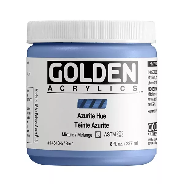 Akrylová barva Golden HEAVY BODY 237 ml - varianty - Azurite Hue 1464