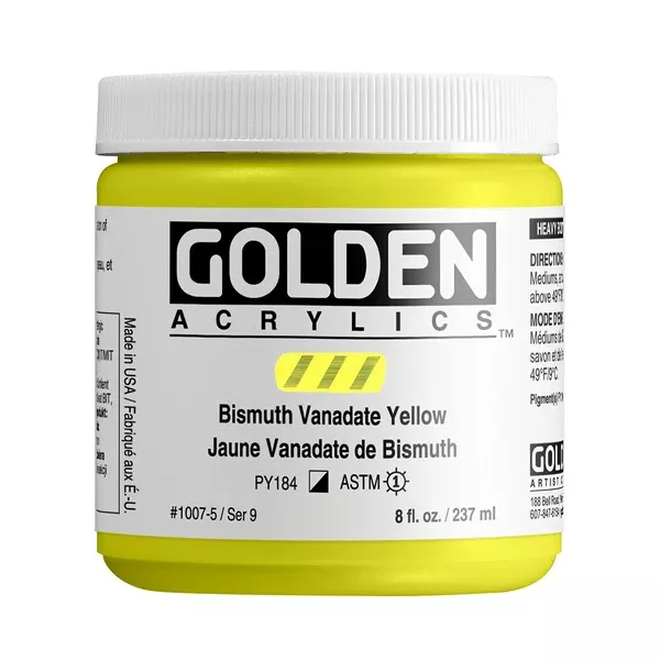 Akrylová barva Golden HEAVY BODY 237 ml - varianty - Bismuth Vanadate Yellow 1007
