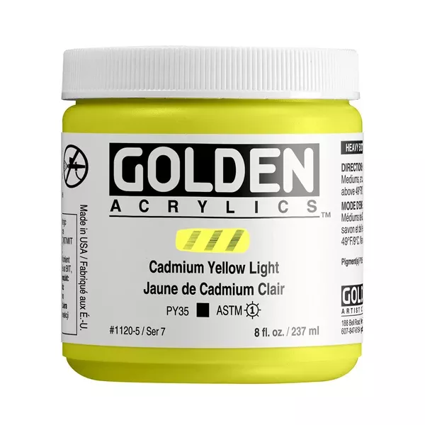 Akrylová barva Golden HEAVY BODY 237 ml - varianty - Cadmium Yellow Light 1120