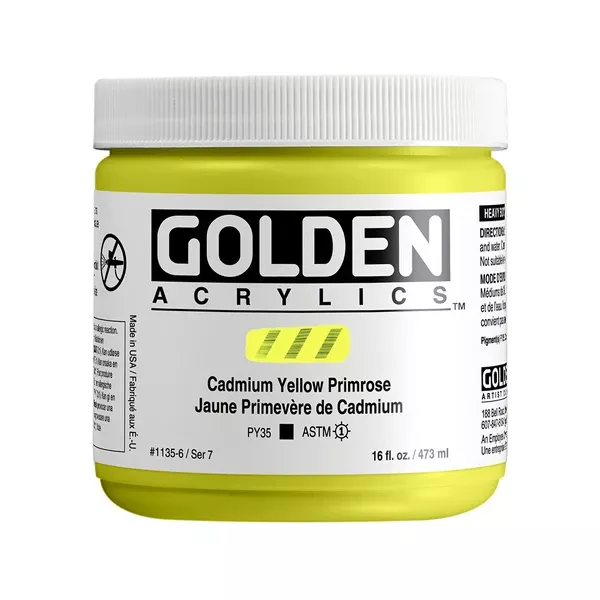 Akrylová barva Golden HEAVY BODY 237 ml - varianty - Cadmium Yellow Primrose 1135