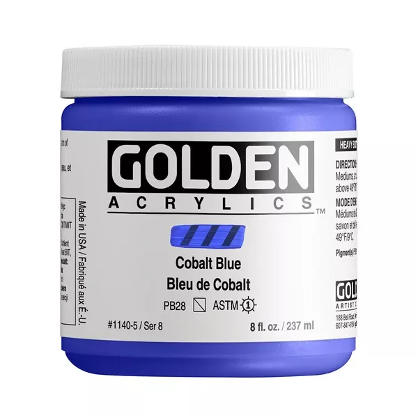 Akrylová barva Golden HEAVY BODY 237 ml - varianty - Cobalt Blue 1140