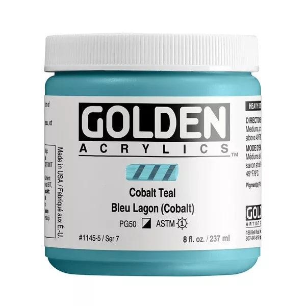 Akrylová barva Golden HEAVY BODY 237 ml - varianty - Cobalt Teal 1145